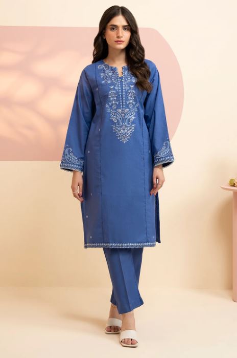 ZELLBURY EMBROIDERED KURTA TROUSER-LAWN