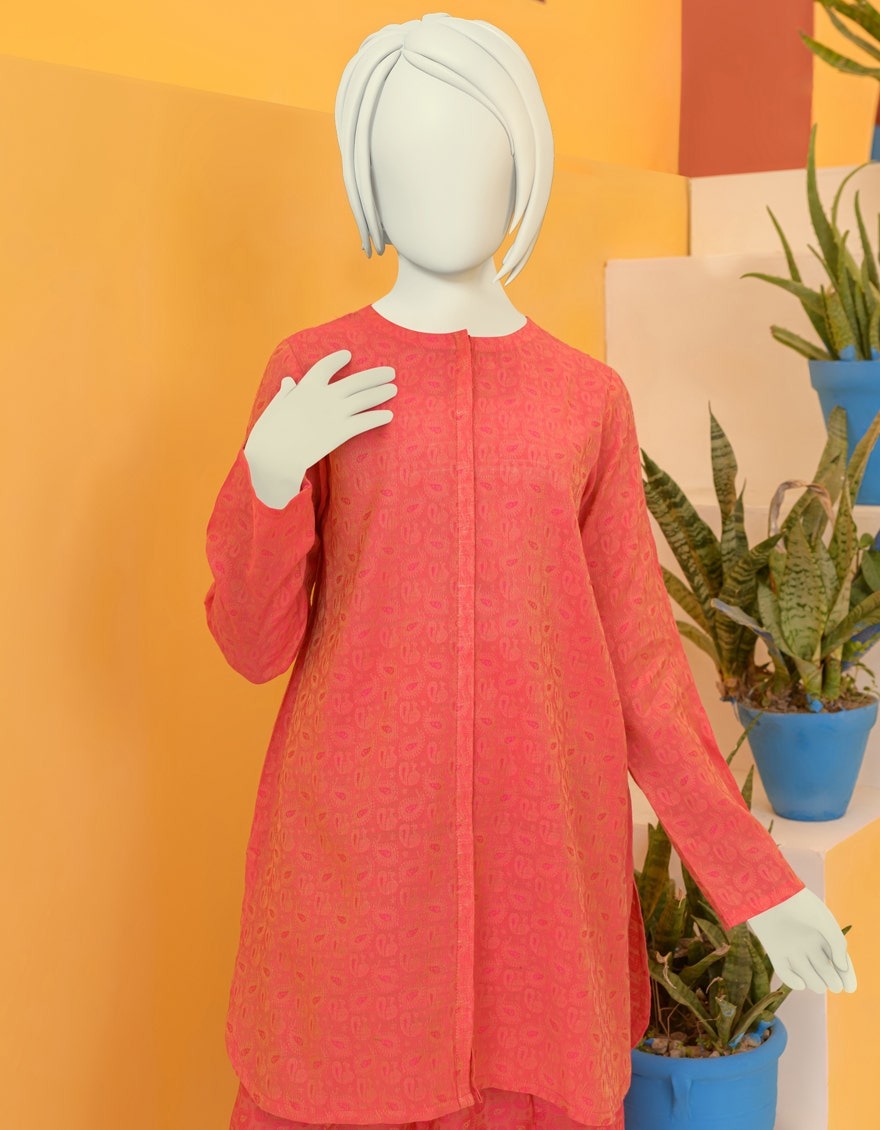 ORANGE JACQUARD TEENS 2PC