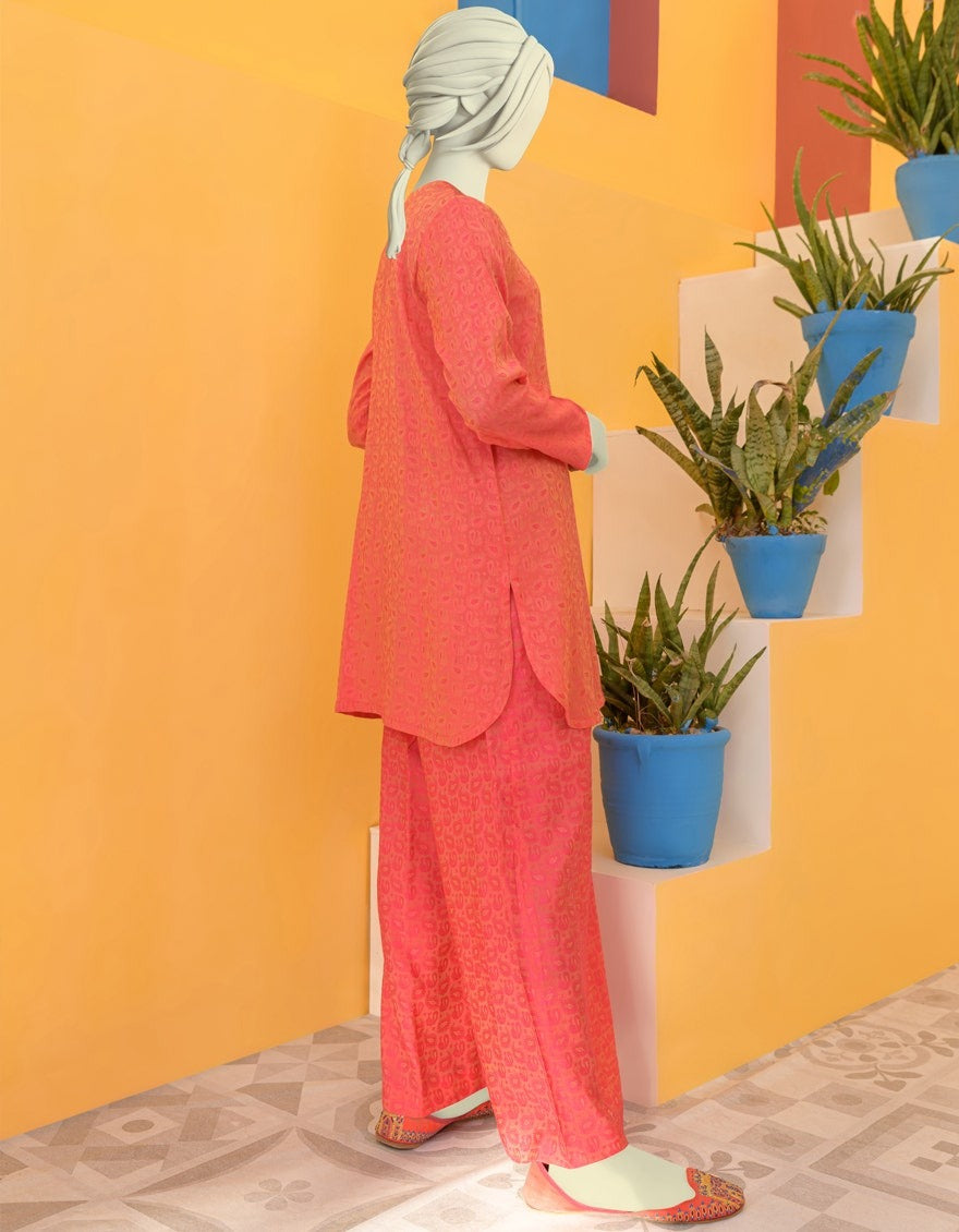ORANGE JACQUARD TEENS 2PC