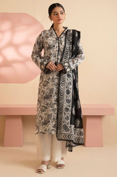 ZELLBURY PRINTED KURTA DUPATTA-LAWN