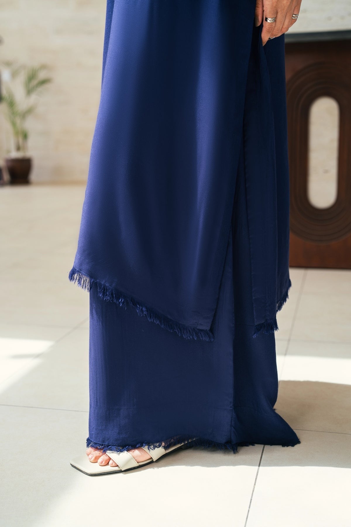 Navy-Blue Long Coord Set