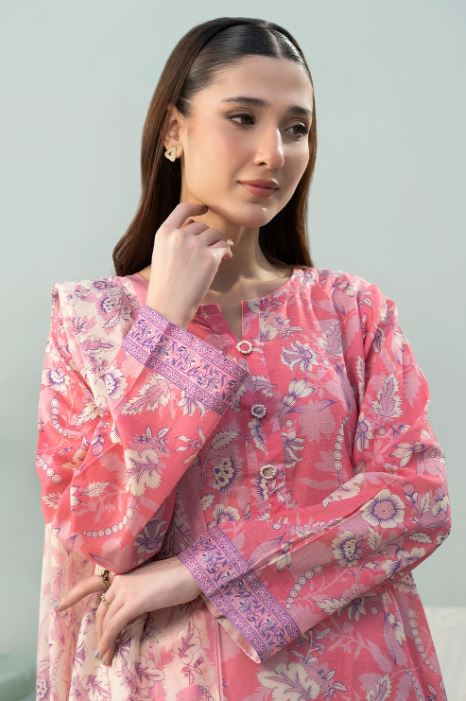ZELLBURY PRINTED KURTA DUPPATA-FLORAL-LAWN