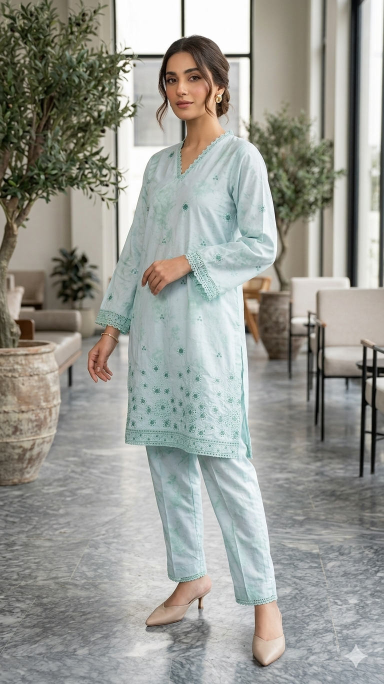 Image 2-Piece Embroidered Suit