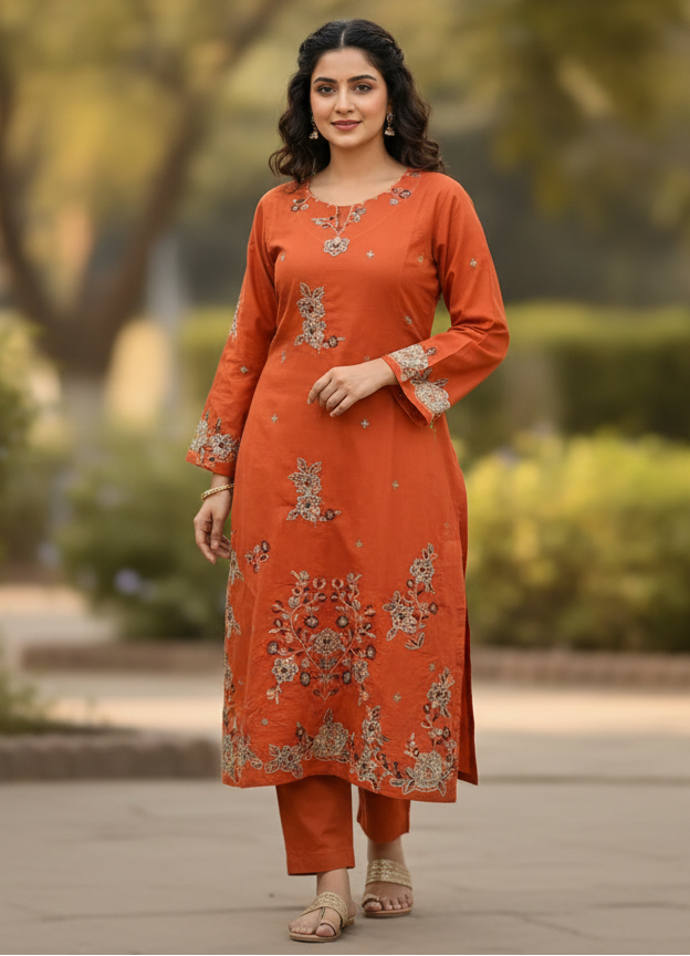 Image Kurti Embroidered