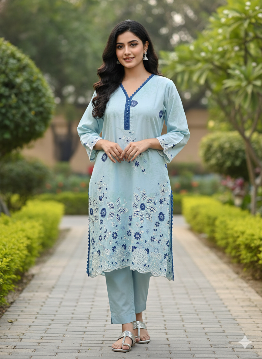 Image Kurti embroidered