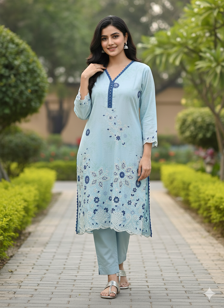 Image Kurti embroidered