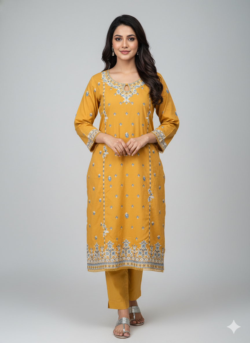 Image kurti Embroidered