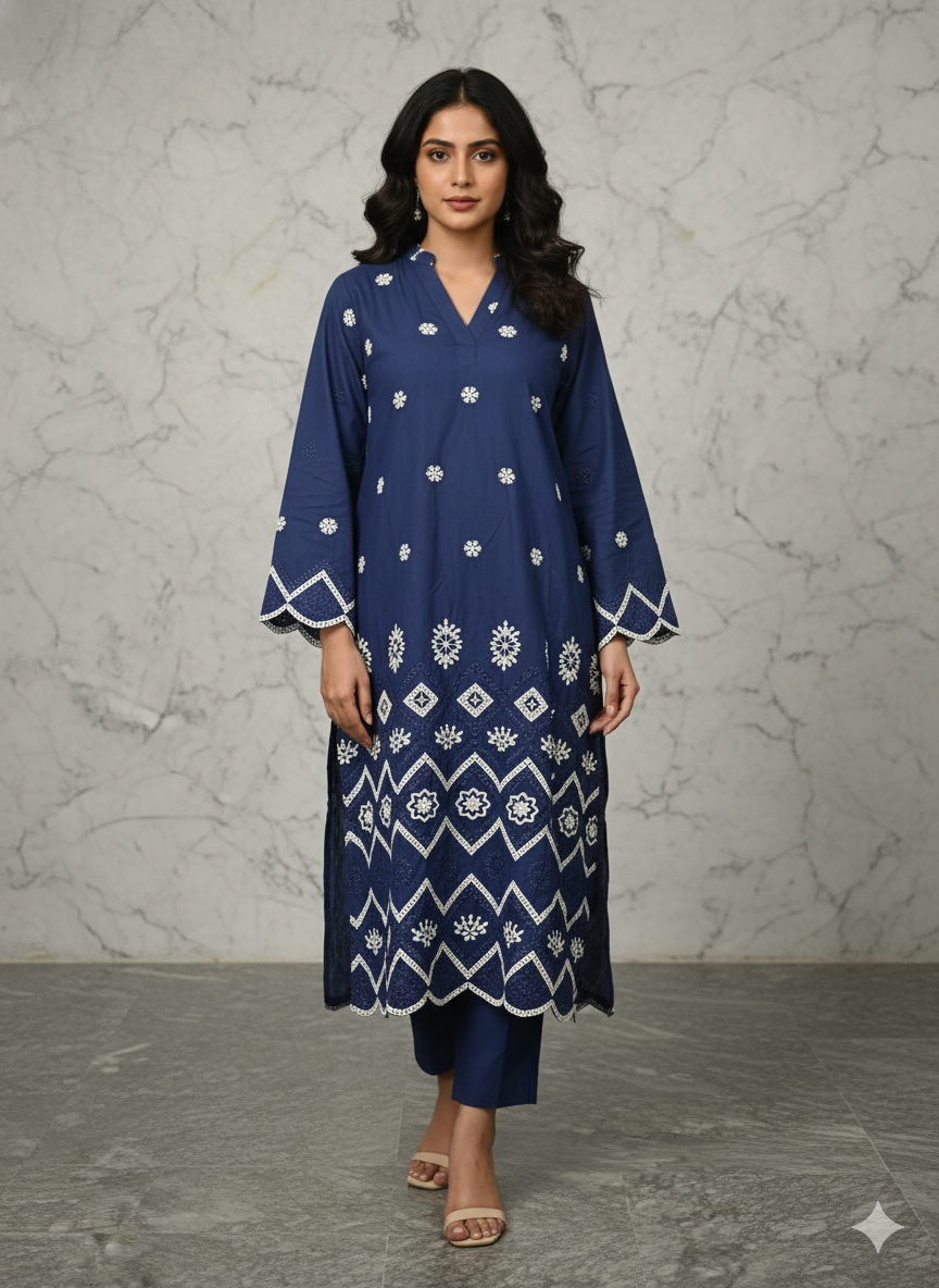 Image Kurti Embroidered