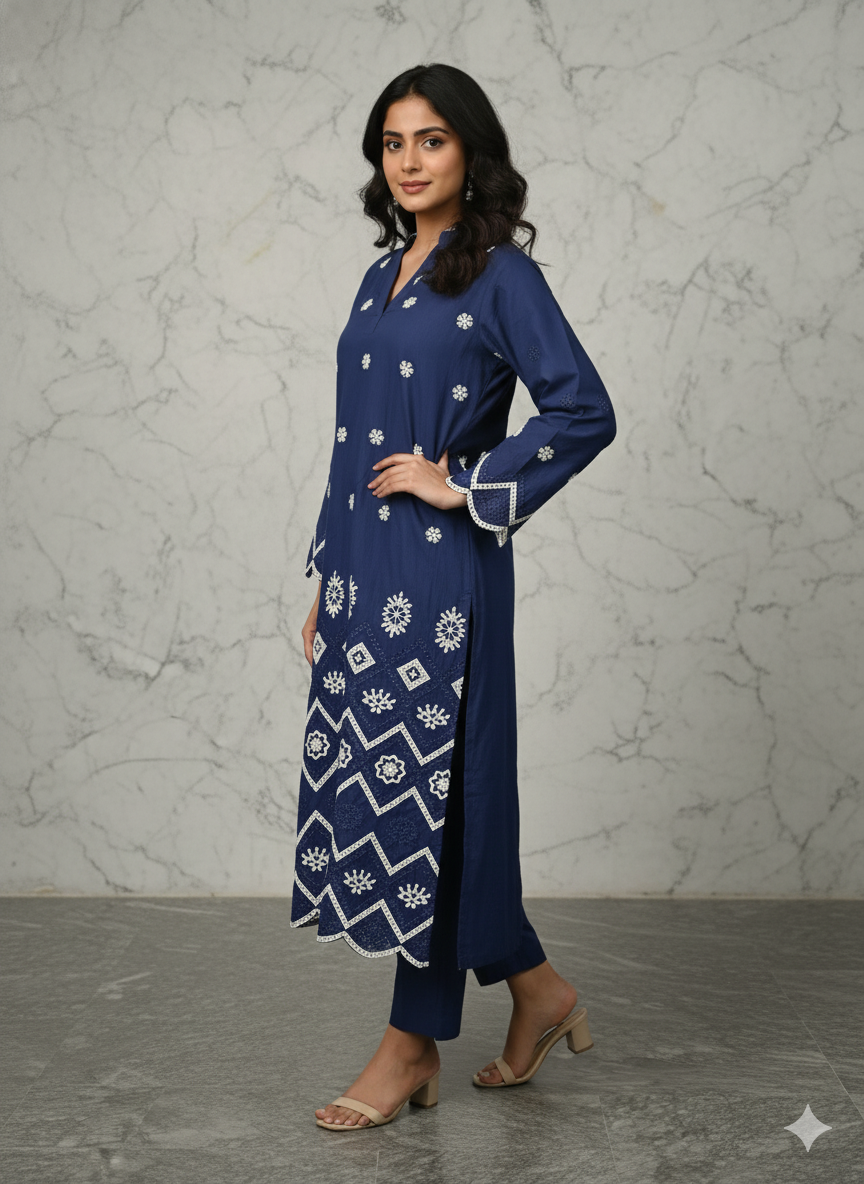 Image Kurti Embroidered