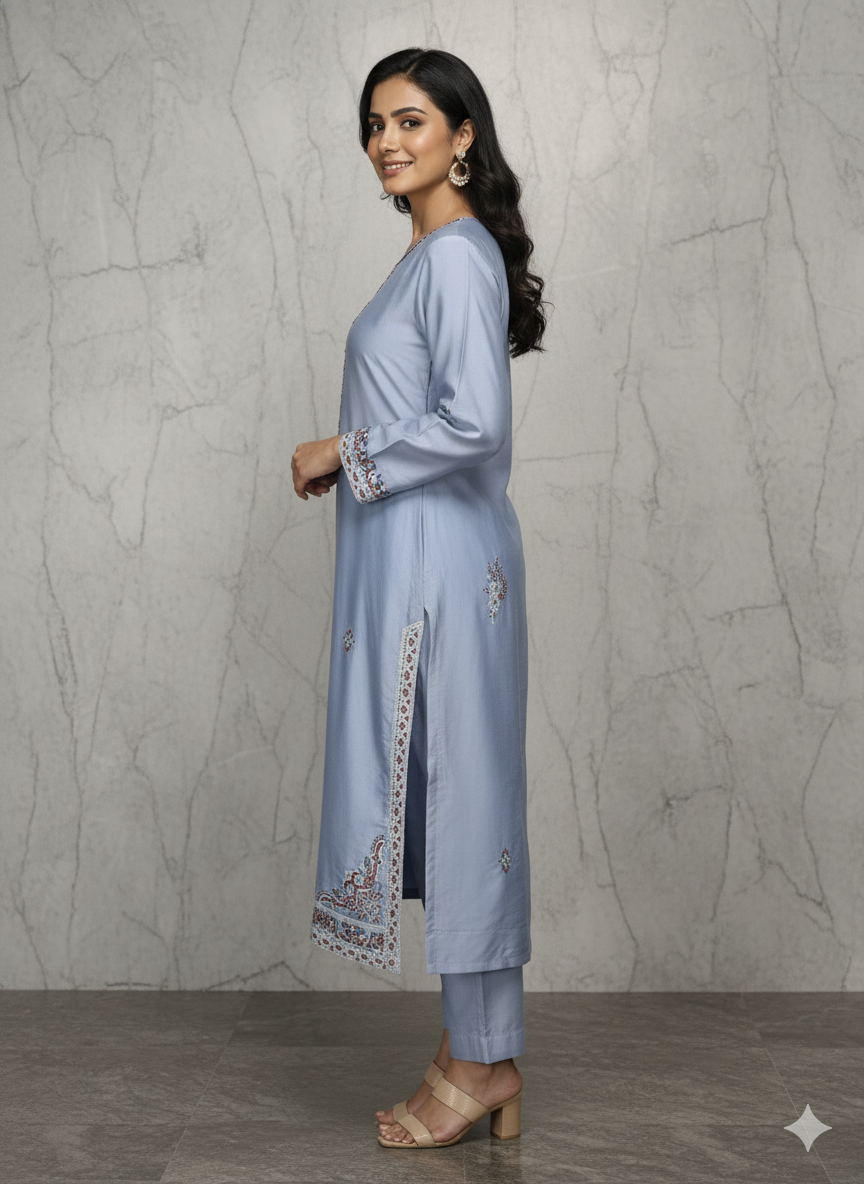 Image 2-Piece Embroidered