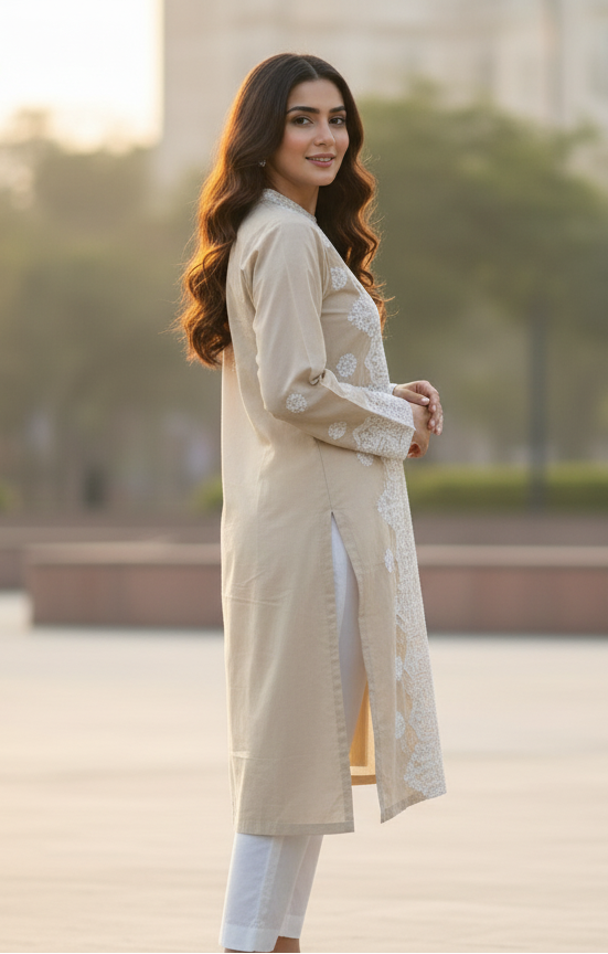 Image Kurti Embroidered