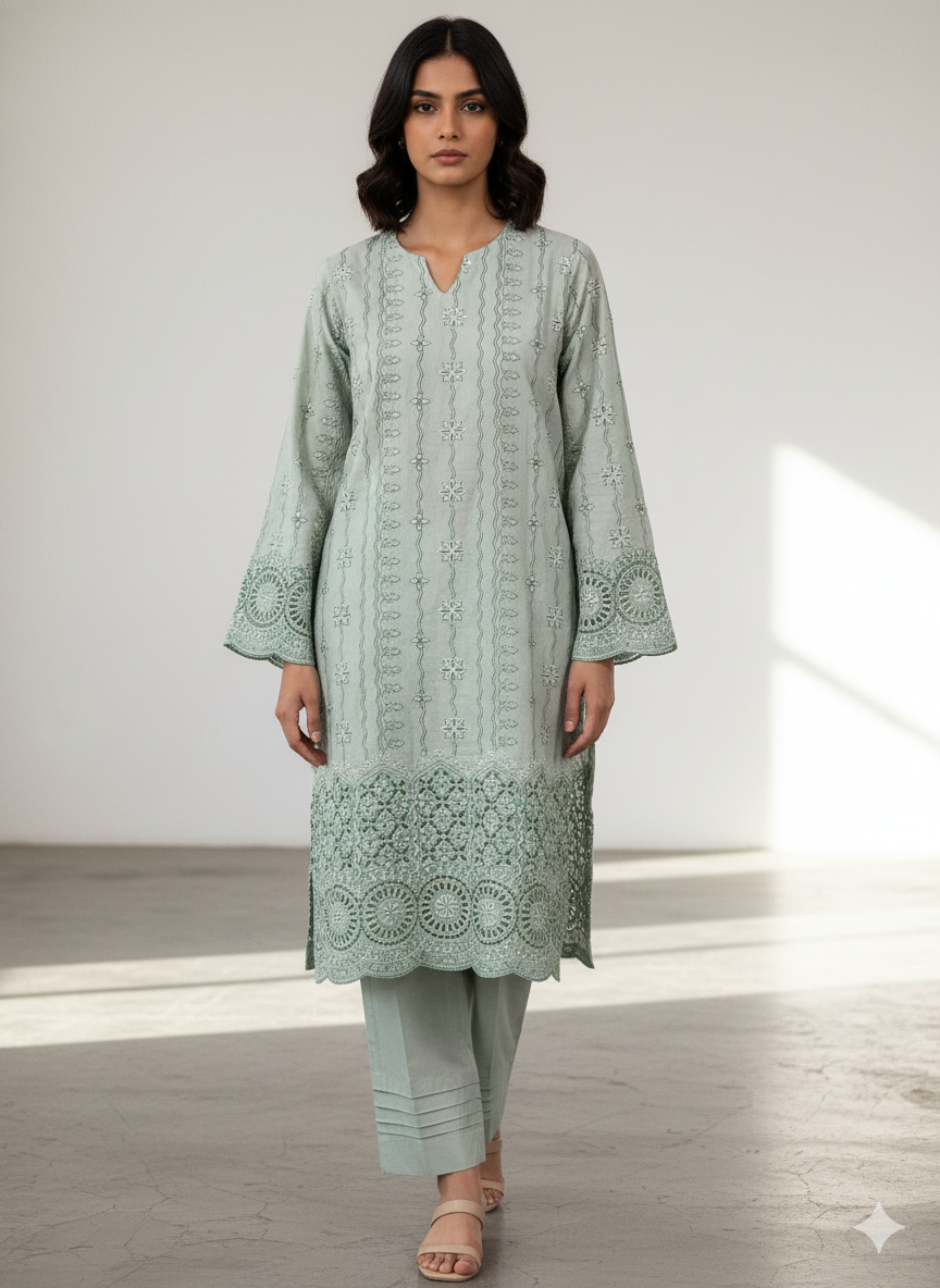 Image 2-Piece Embroidered