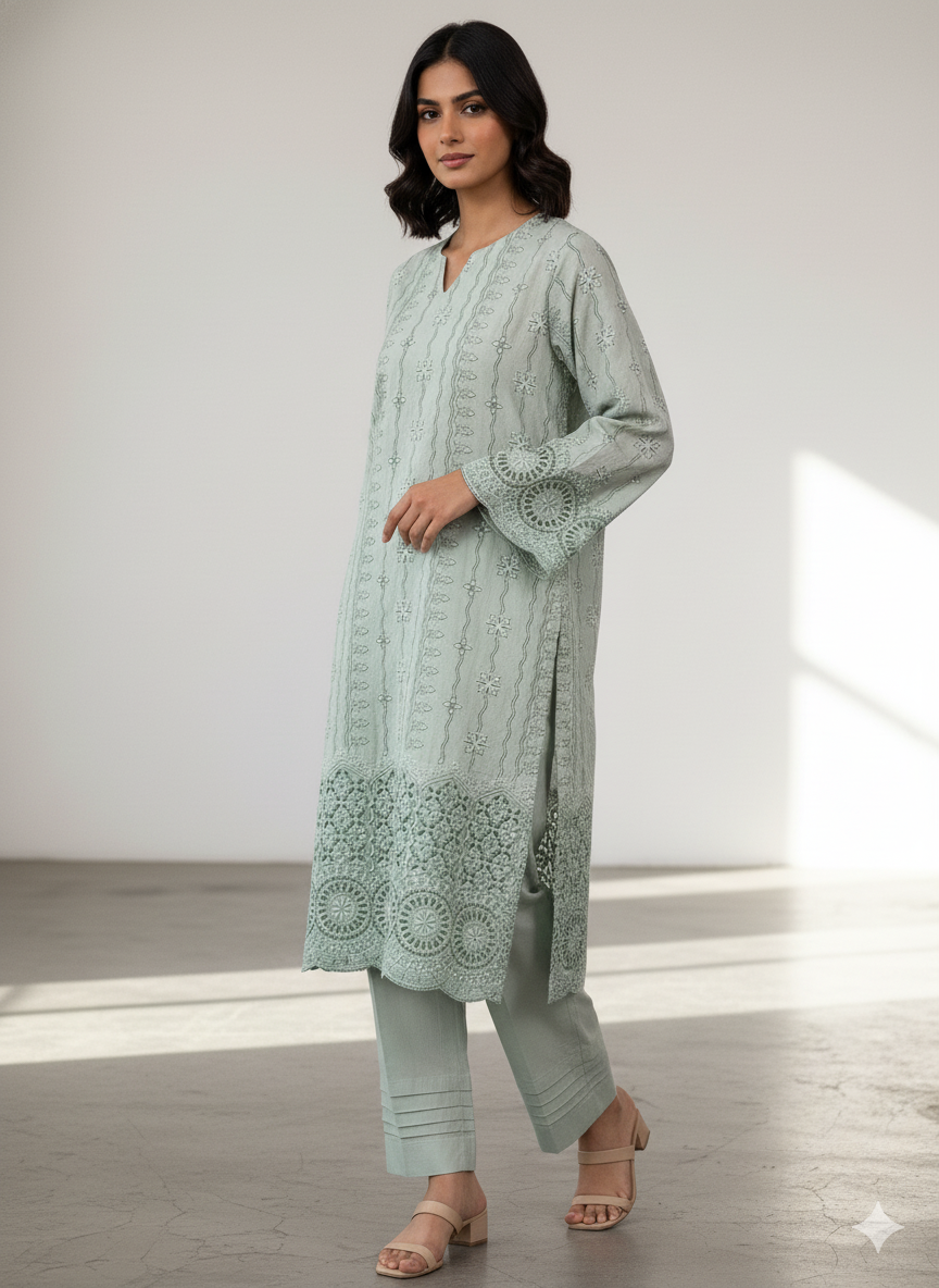 Image 2-Piece Embroidered