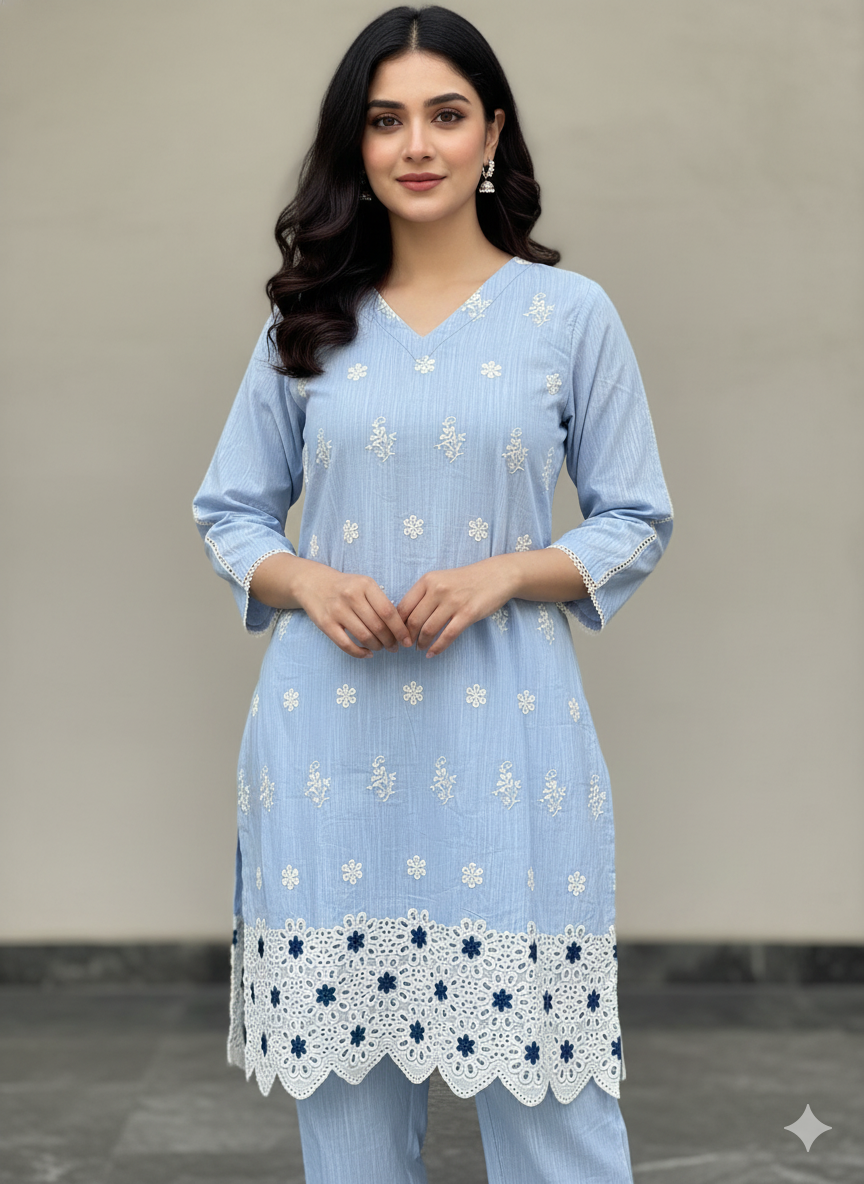 Image 2-piece Embroiderd Suit