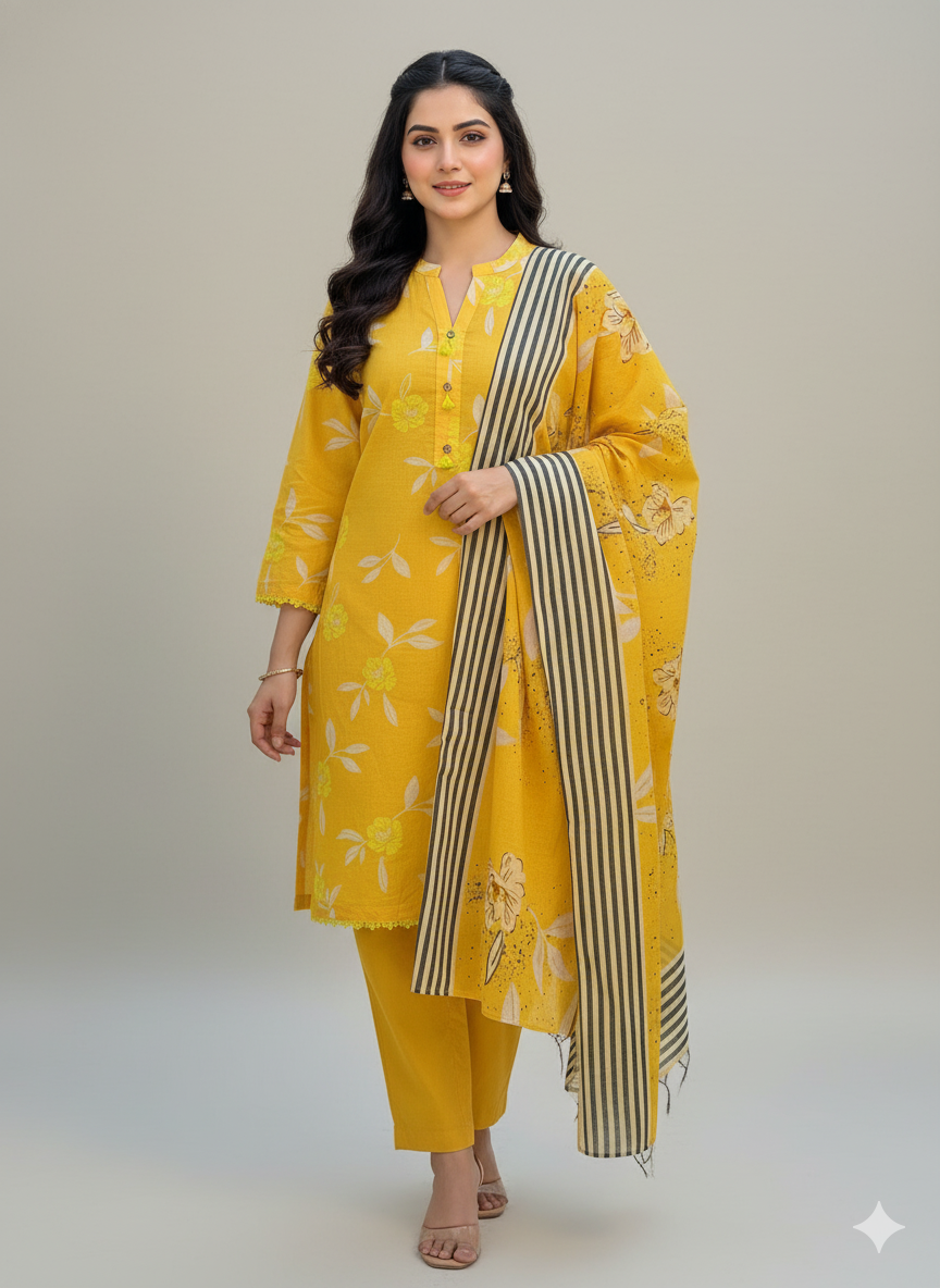 Khaadi 3-Piece Printed Suit