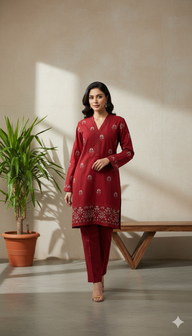 Image Embroidered Lawnkari 2pc Shirt | Trouser
