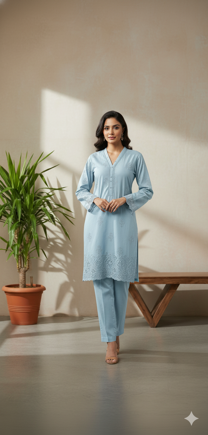 Image Embroidered Lawnkari 2pc Shirt | Trouser