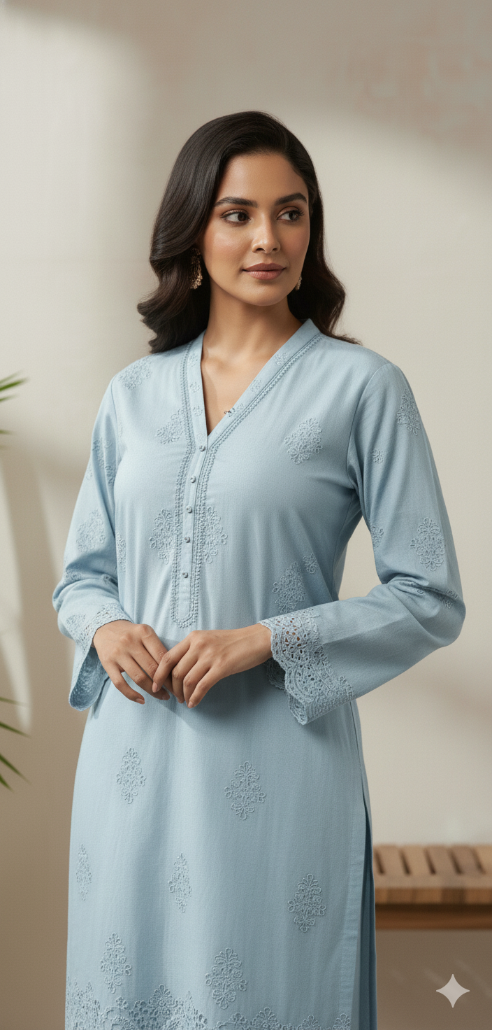 Image Embroidered Lawnkari 2pc Shirt | Trouser