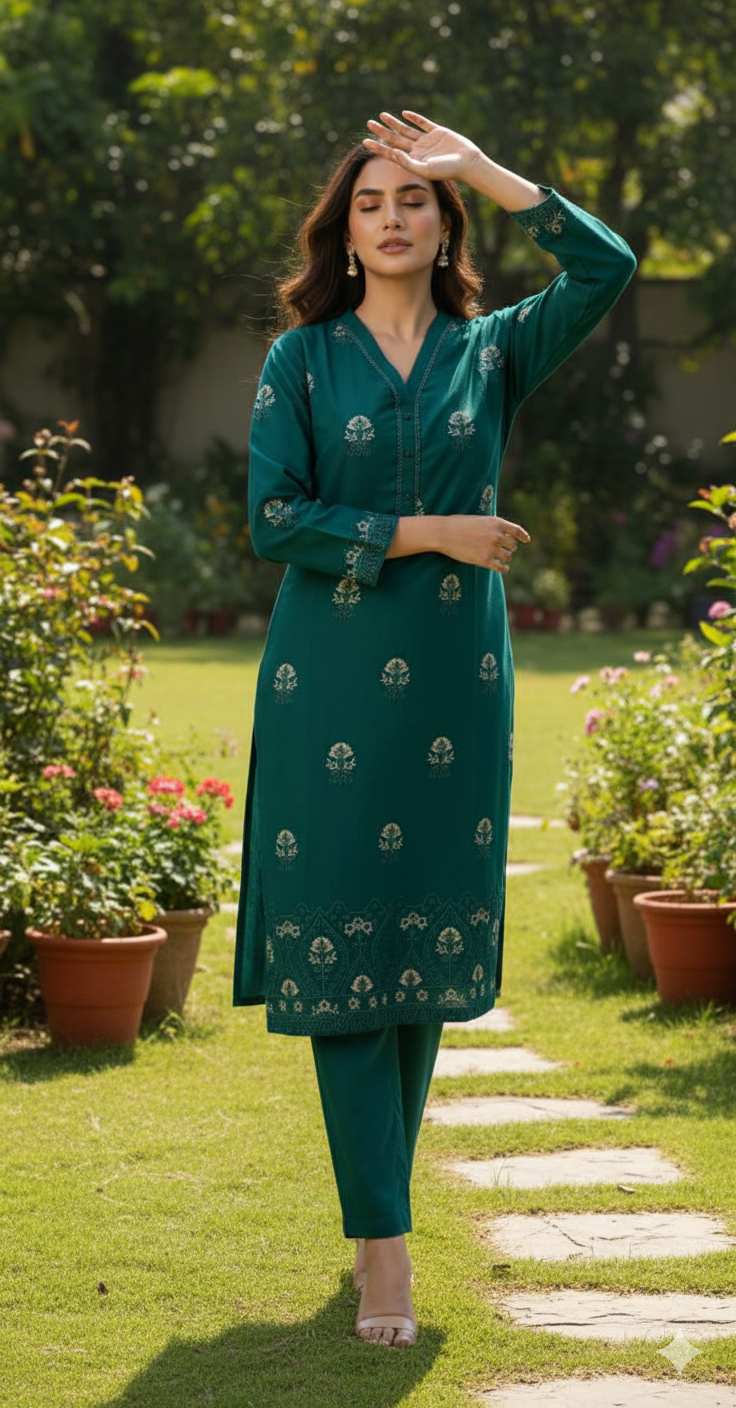 Image Embroidered Lawnkari 2pc Shirt | Trouser