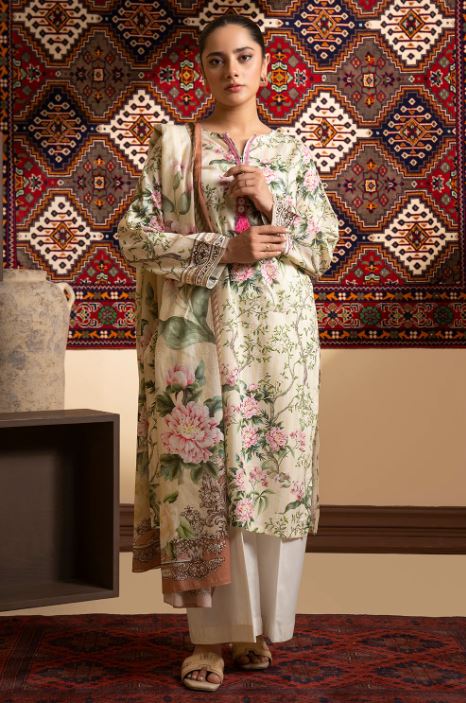 ZELLBURY PRINTED KURTA DUPATTA-FLORAL-LAWN