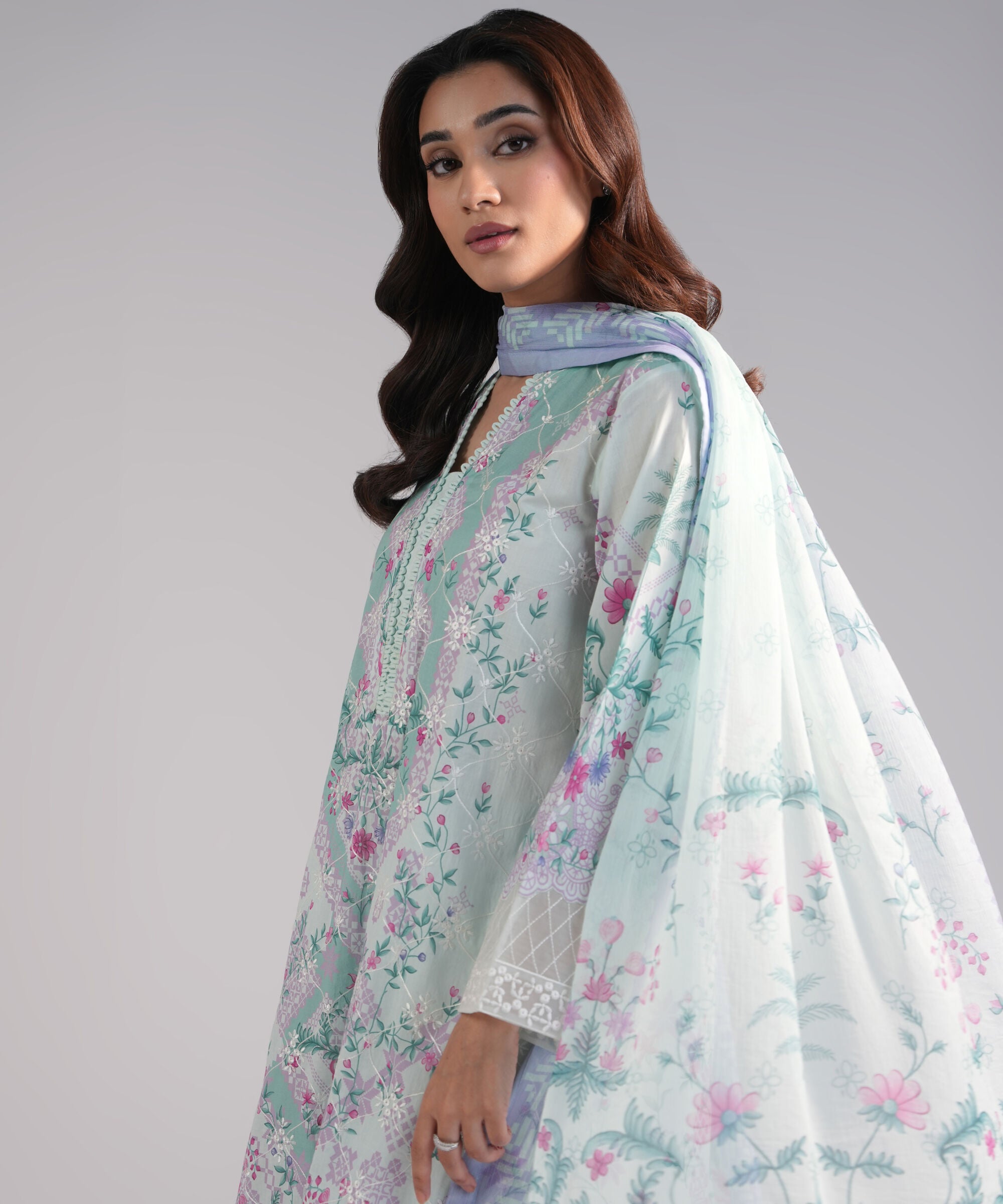 Sapphire 3 Piece Embroidered Lawn Suit