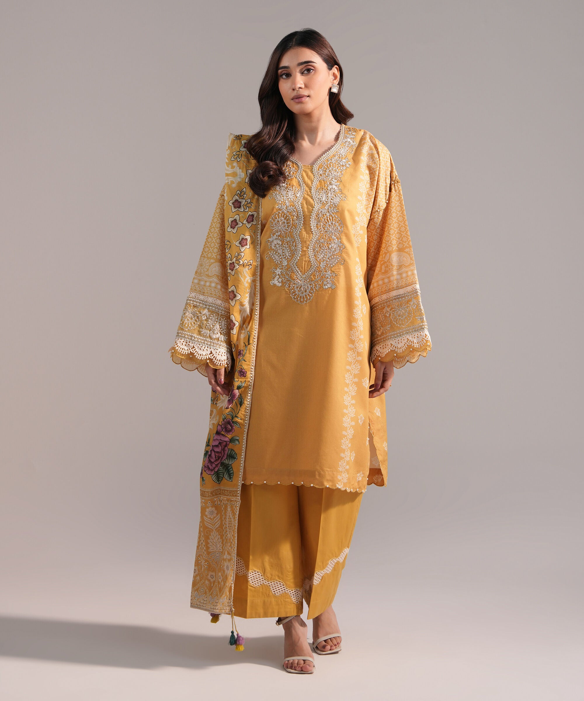 Sapphire 3 Piece-Embroidered Lawn Suit