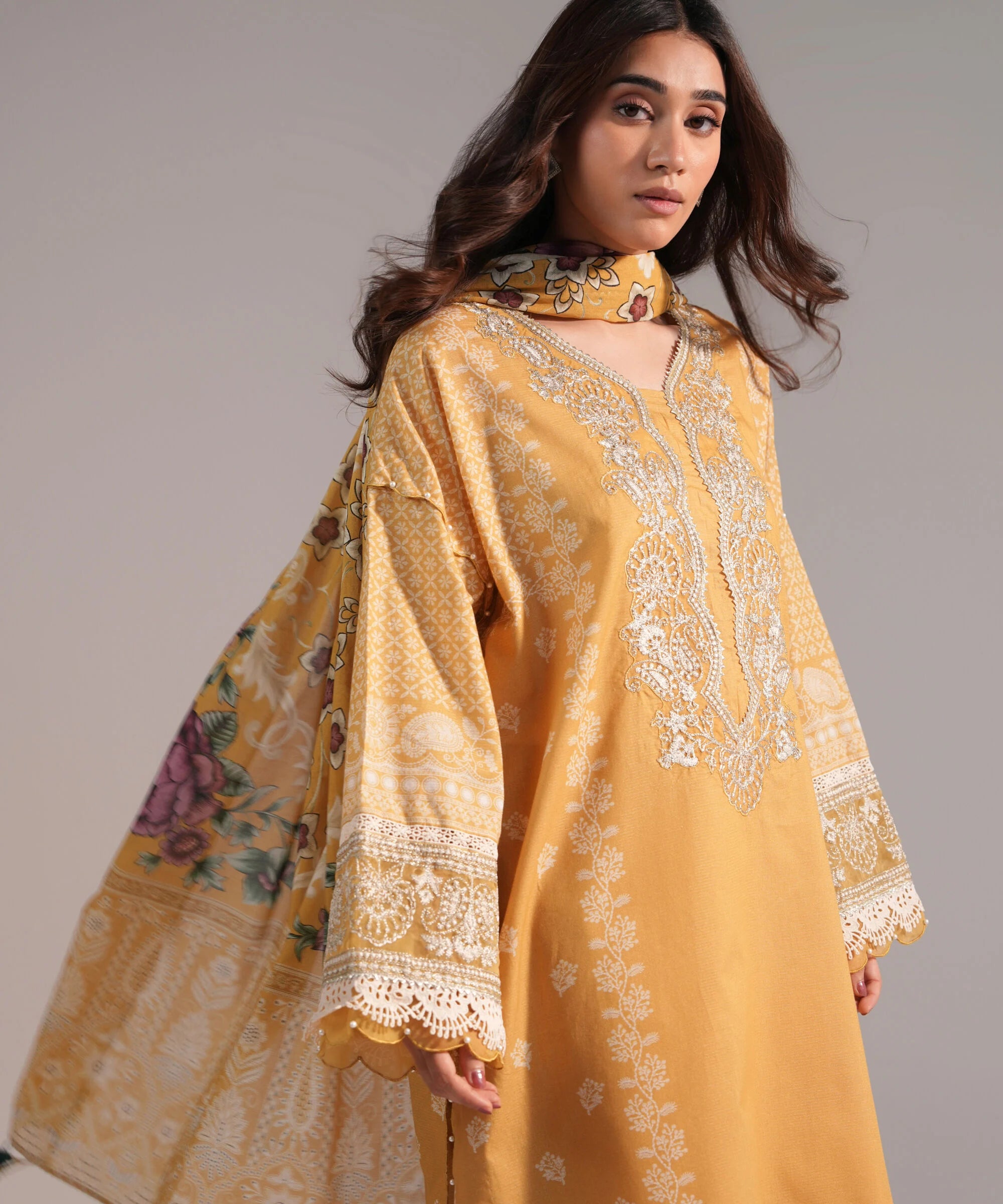 Sapphire 3 Piece-Embroidered Lawn Suit
