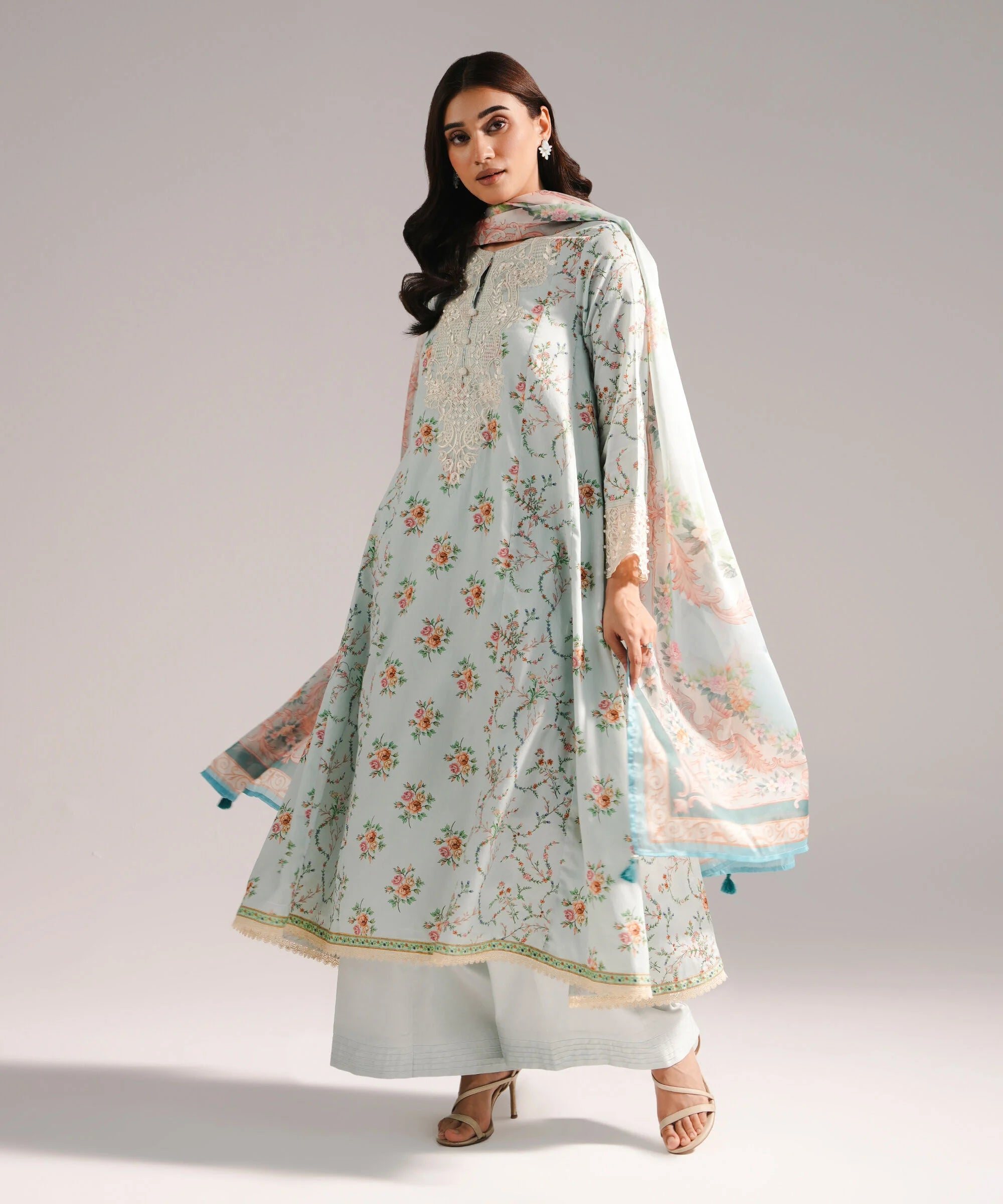 Sapphire 3-Piece Embroidered Suit | Lawn