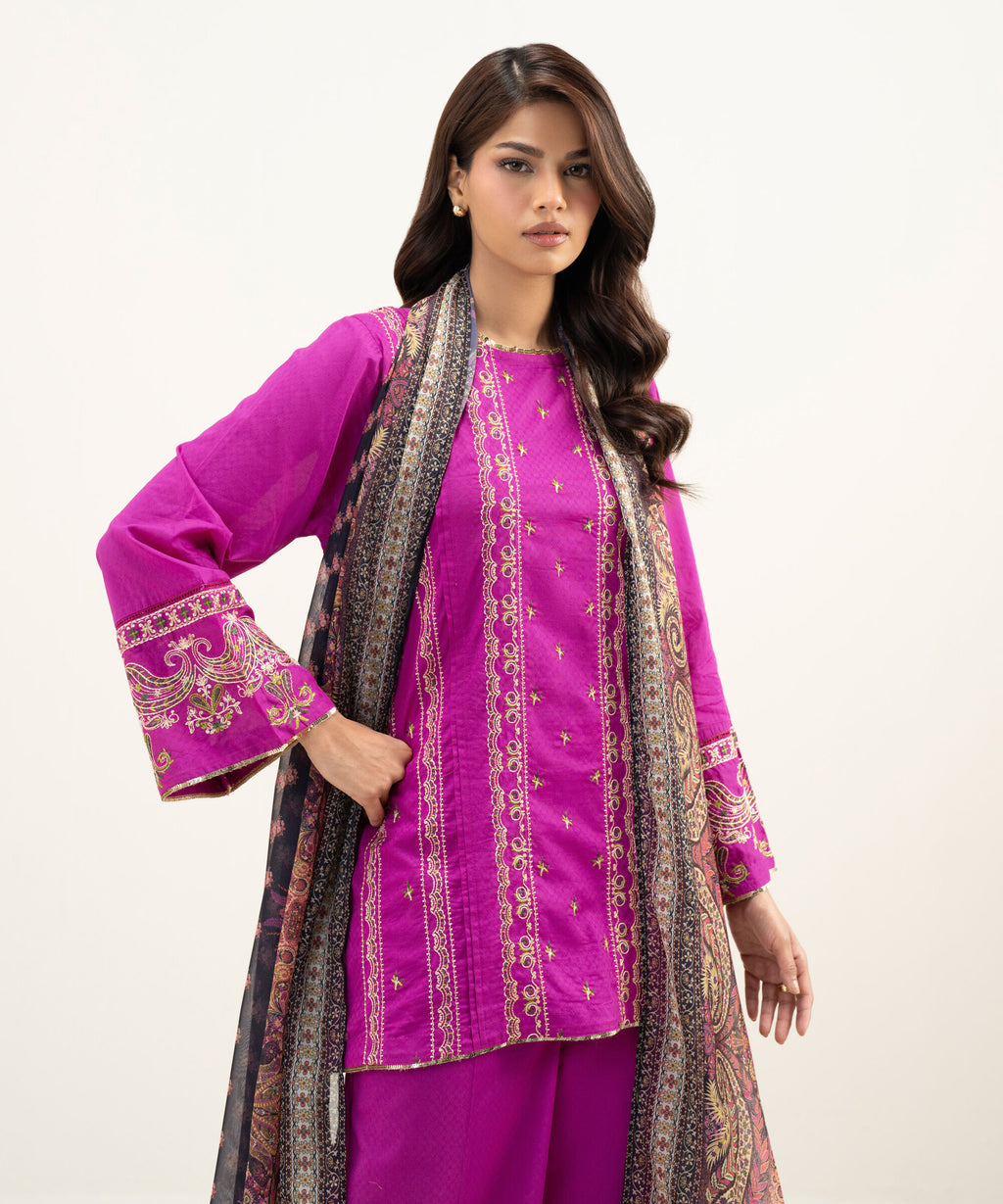 Sapphire 3 Piece - Embroidered Lawn Suit