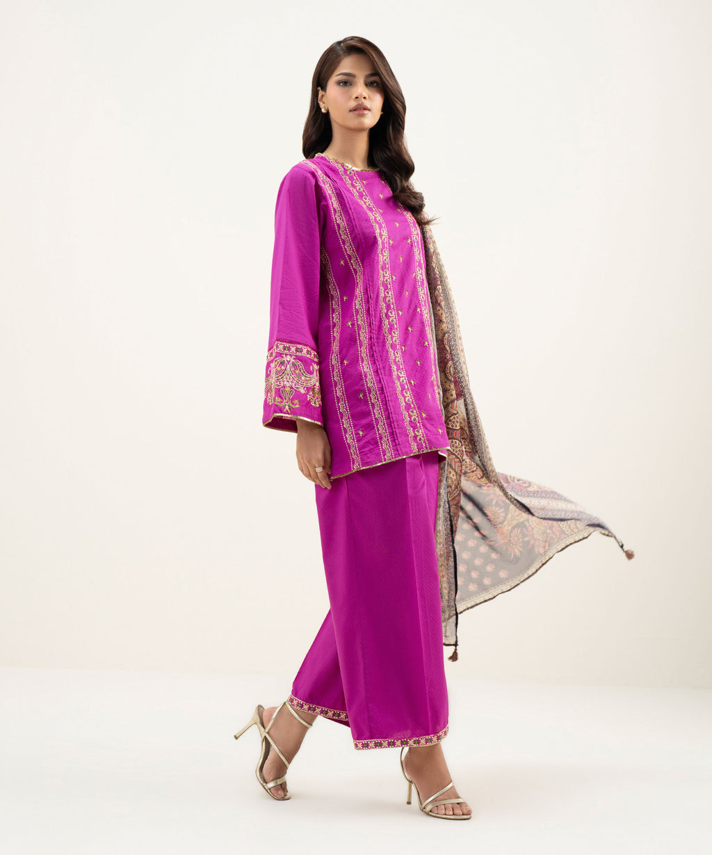 Sapphire 3 Piece - Embroidered Lawn Suit