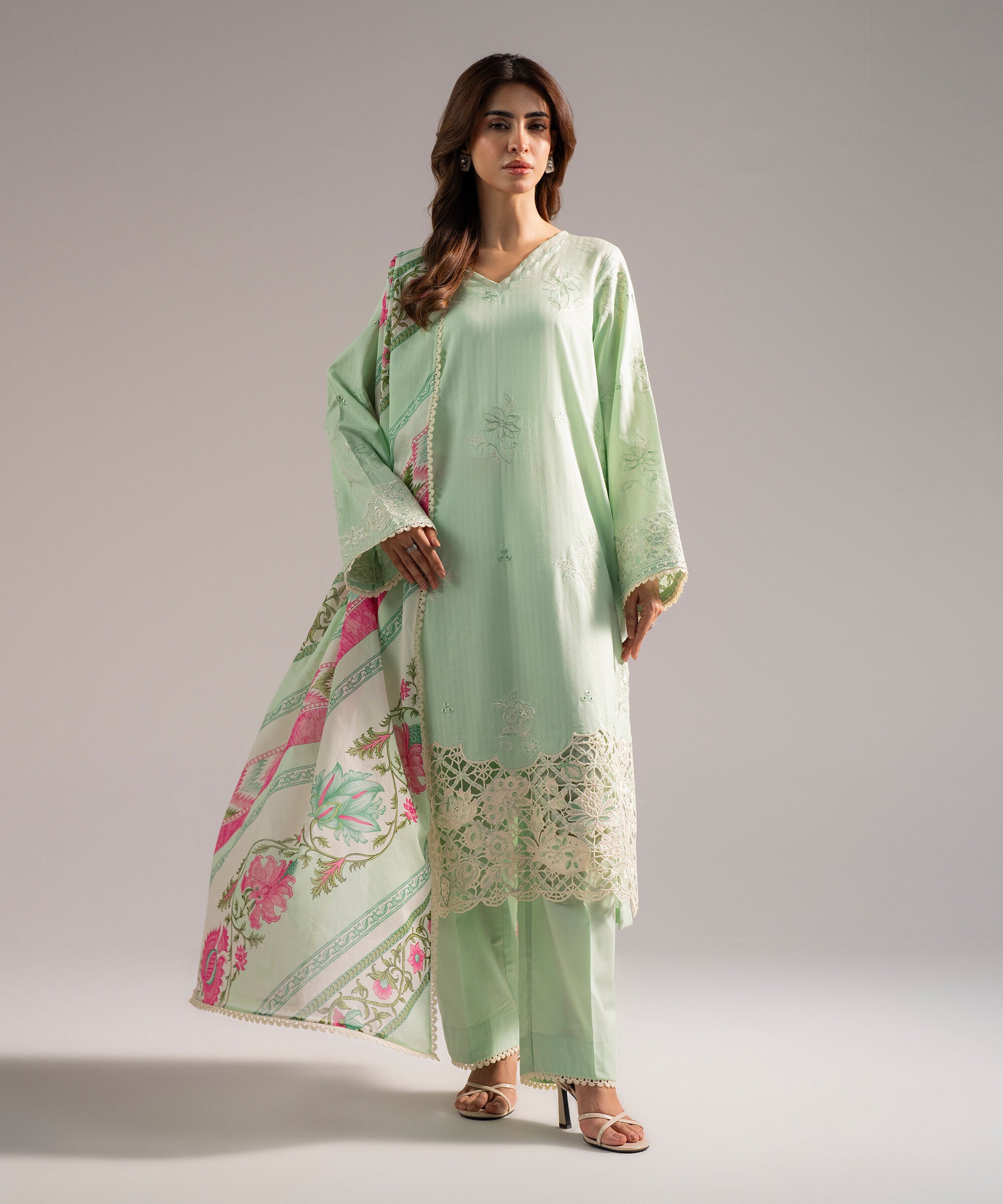 Sapphire 3 Piece - Embroidered Lawn Suit
