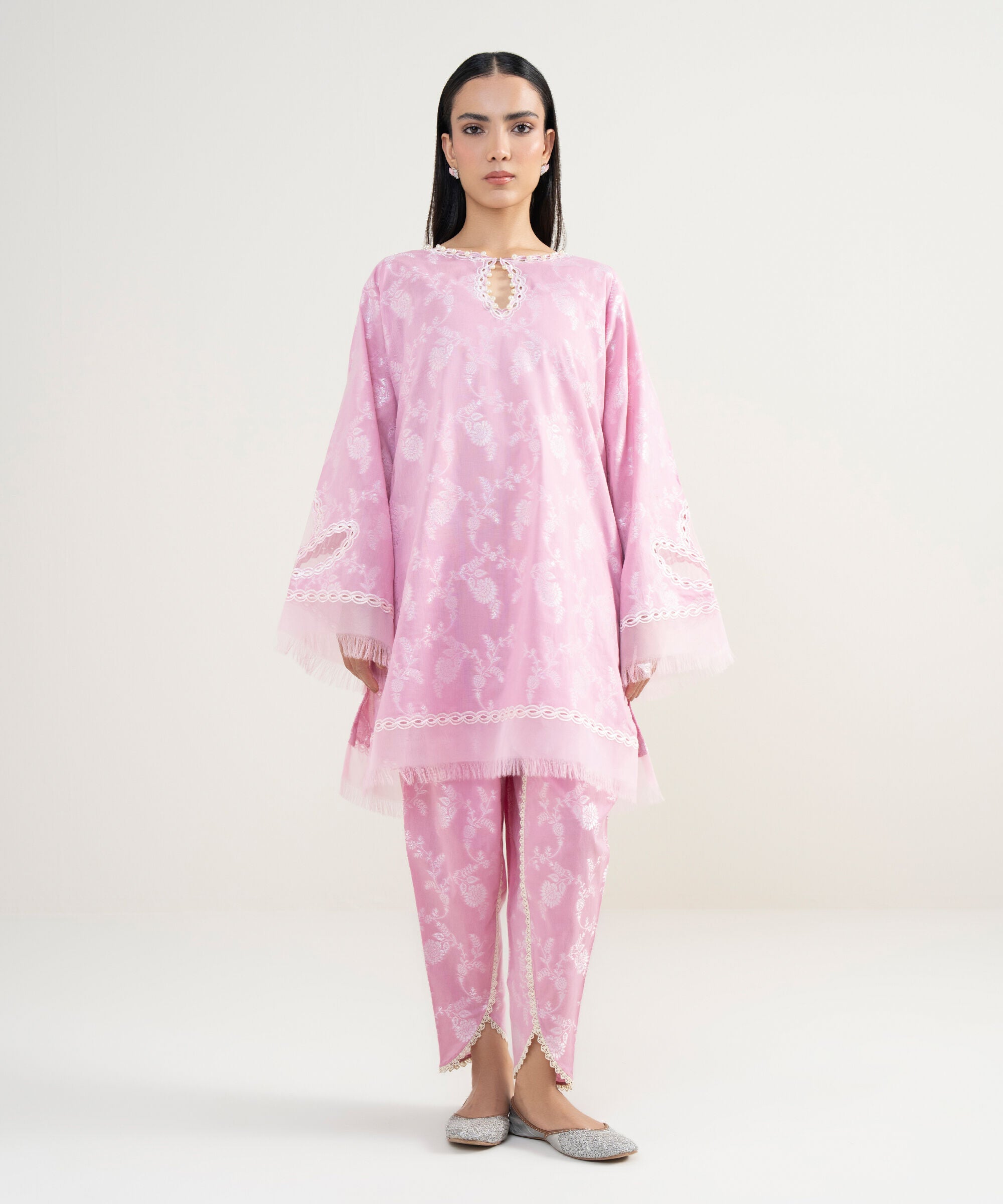 Sapphire 3 Piece-Embroidered Lawn Jacquard Suit