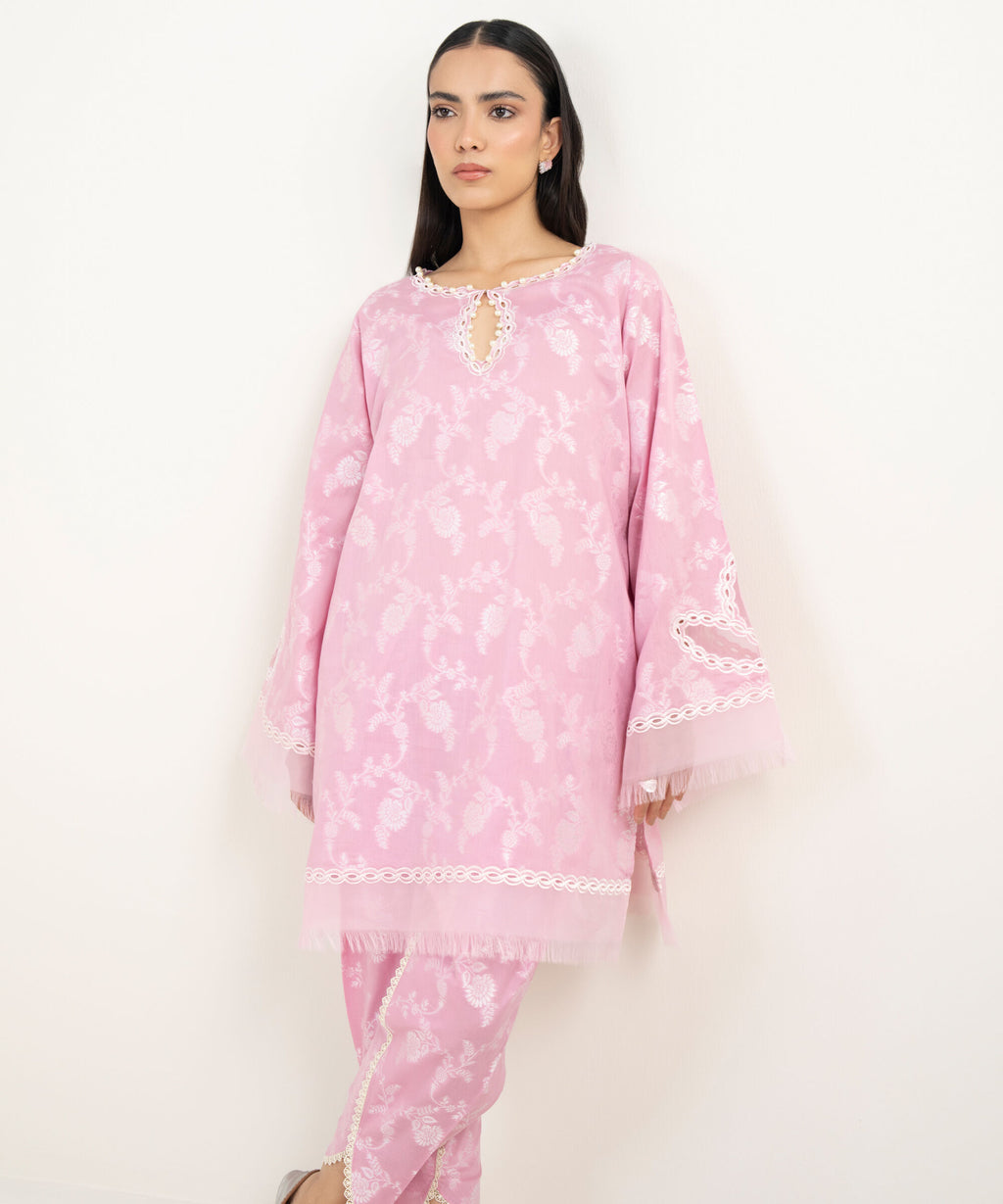 Sapphire 3 Piece-Embroidered Lawn Jacquard Suit