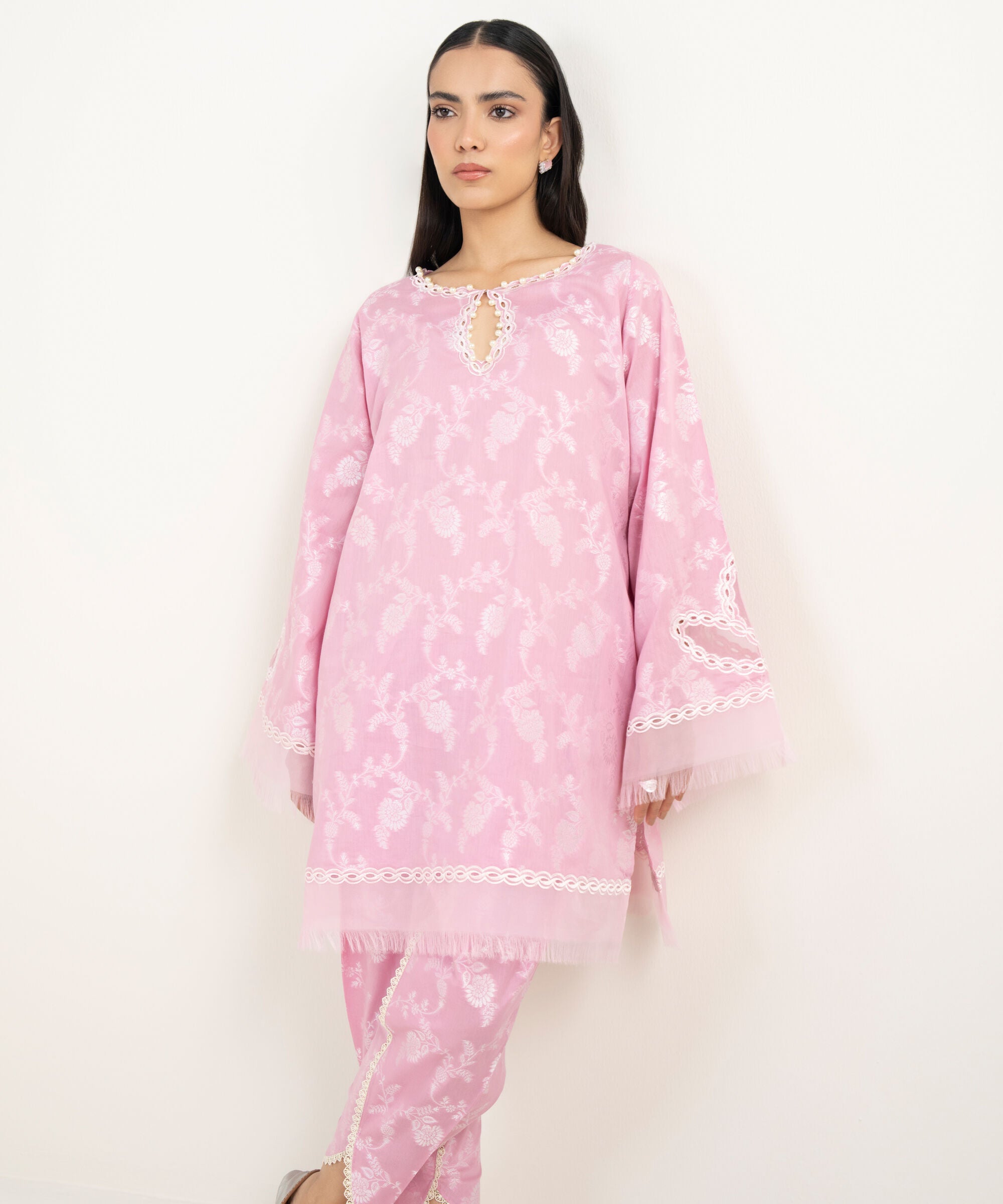 Sapphire 3 Piece-Embroidered Lawn Jacquard Suit