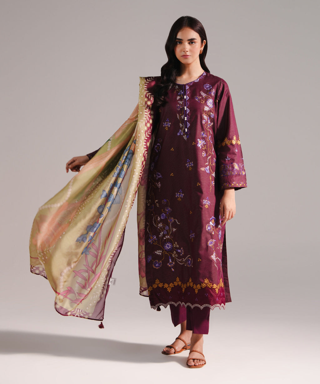 Sapphire 3 Piece-Embroidered Lawn Suit