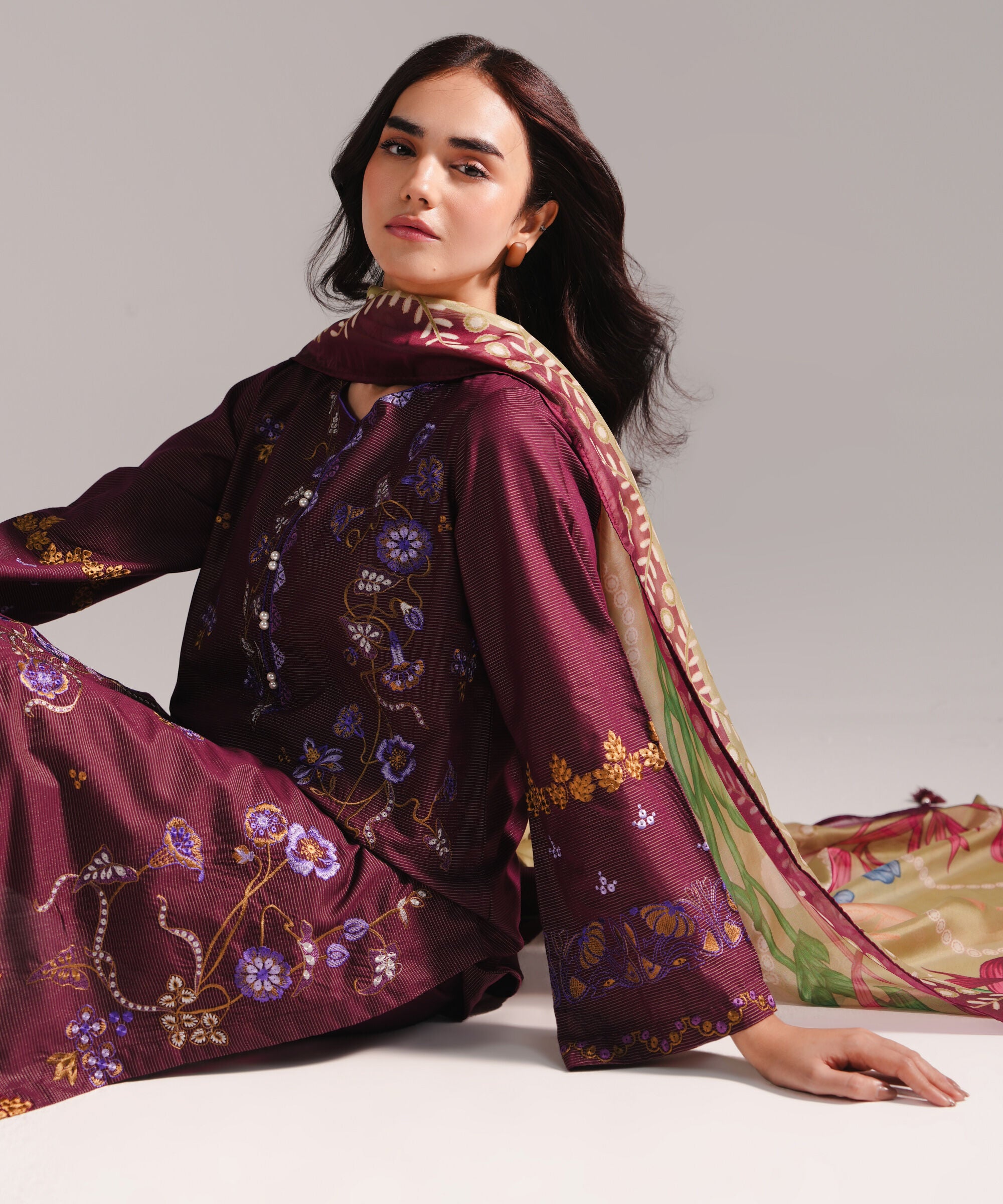 Sapphire 3 Piece-Embroidered Lawn Suit