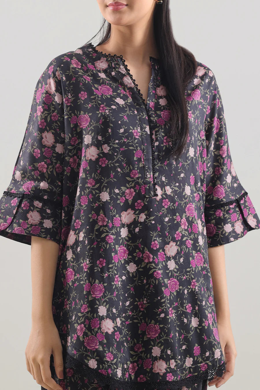 Saya | Printed Silk Touch Stitched 2 Piece (Shirt/Trouser)