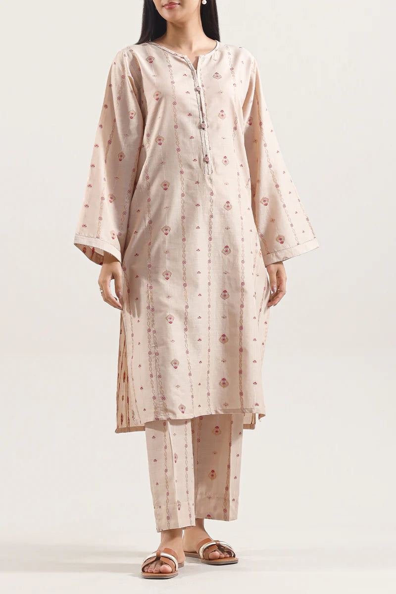Saya | Cotton Jacquard Stitched 2 Piece (Shirt/Trouser)