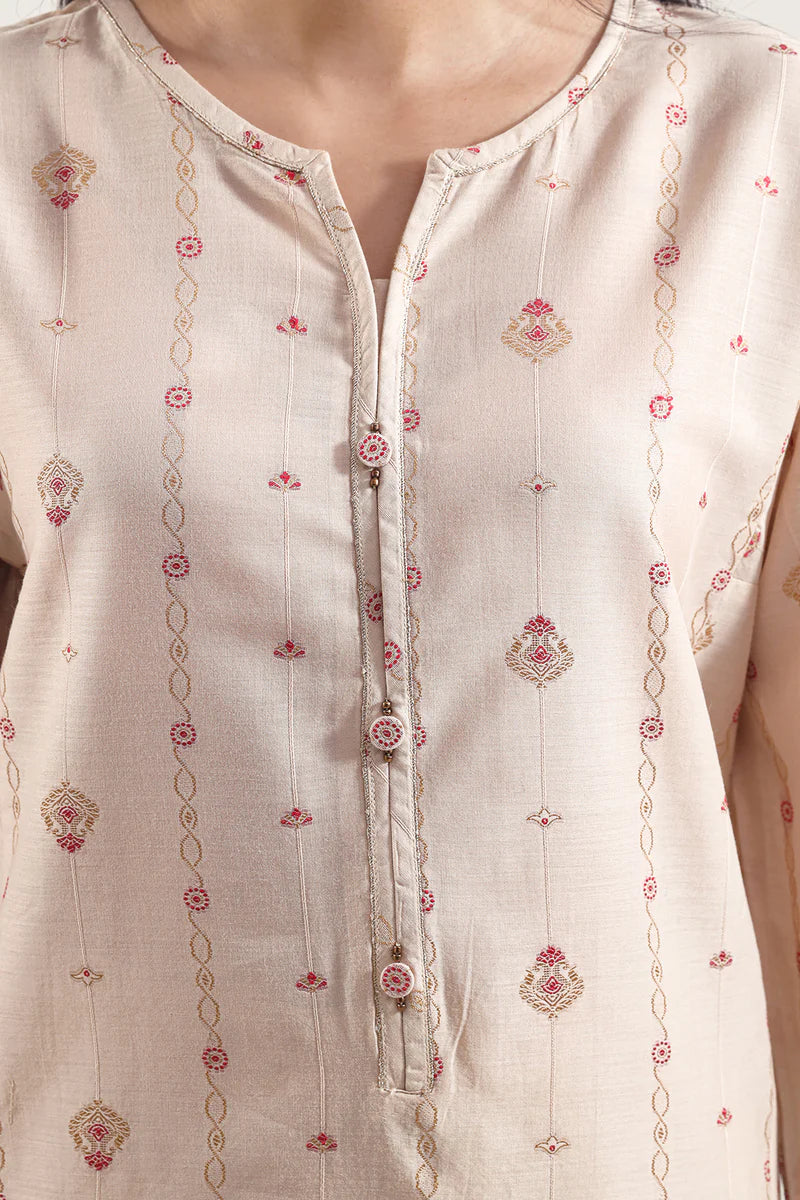 Saya | Cotton Jacquard Stitched 2 Piece (Shirt/Trouser)