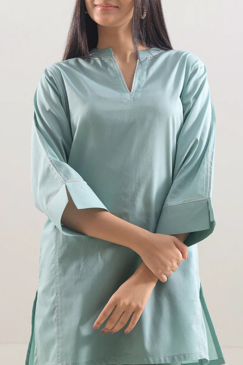 Saya | Solid Lawn Stitched 2 Piece (Shirt/Trouser)