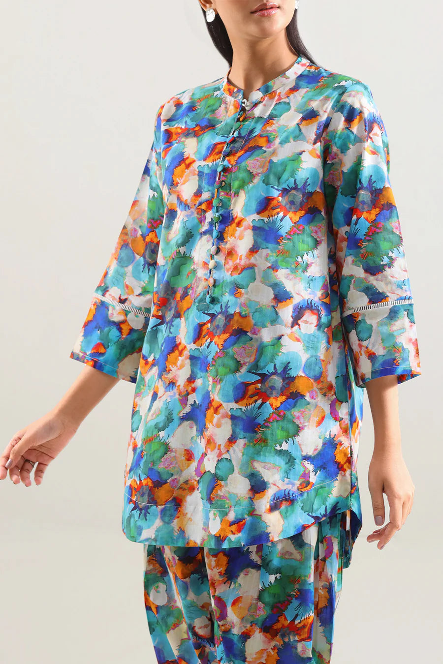 Saya | Printed Lawn Stitched 2 Piece (Shirt/Trouser)