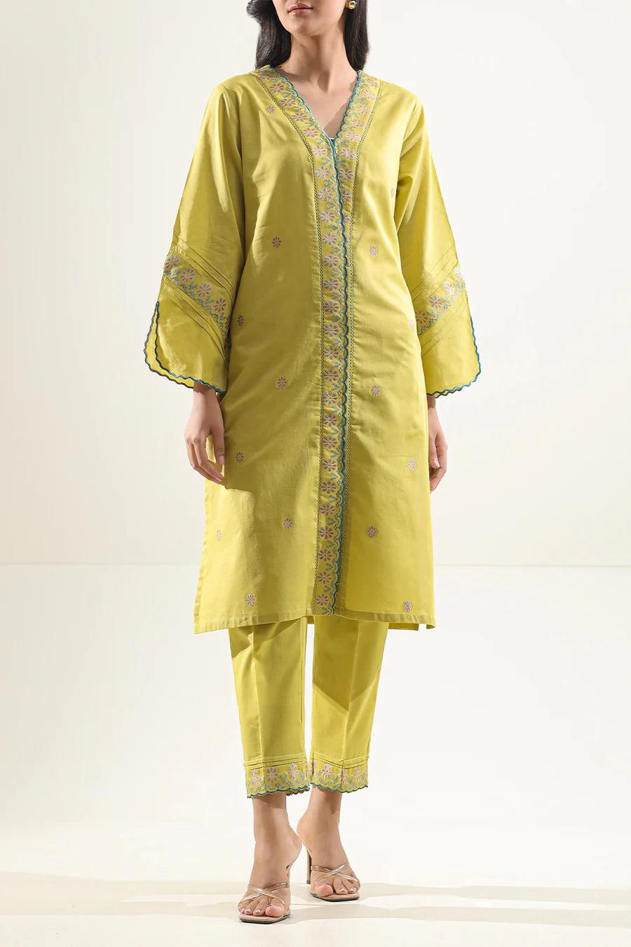 Saya | Embroidered Lawn Jacquard Stitched 2 Piece (Shirt/Trouser)