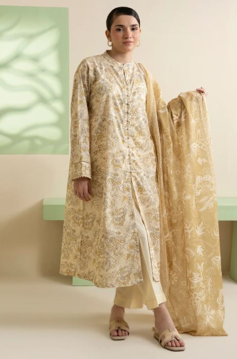ZELLBURY PRINTED KURTA TROUSER DUPATTA-LAWN