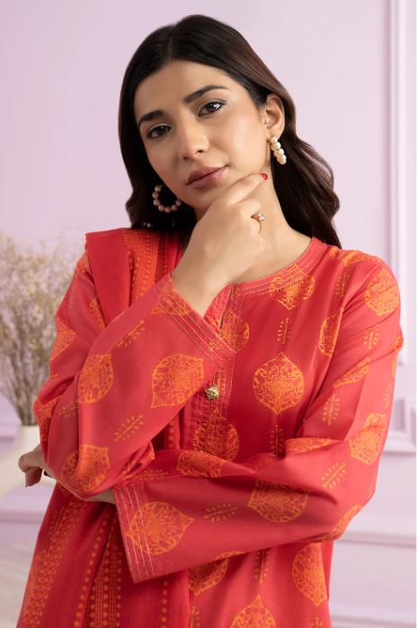 ZELLBURY PRINTED KURTA DUPPATA TROUSER-LAWN