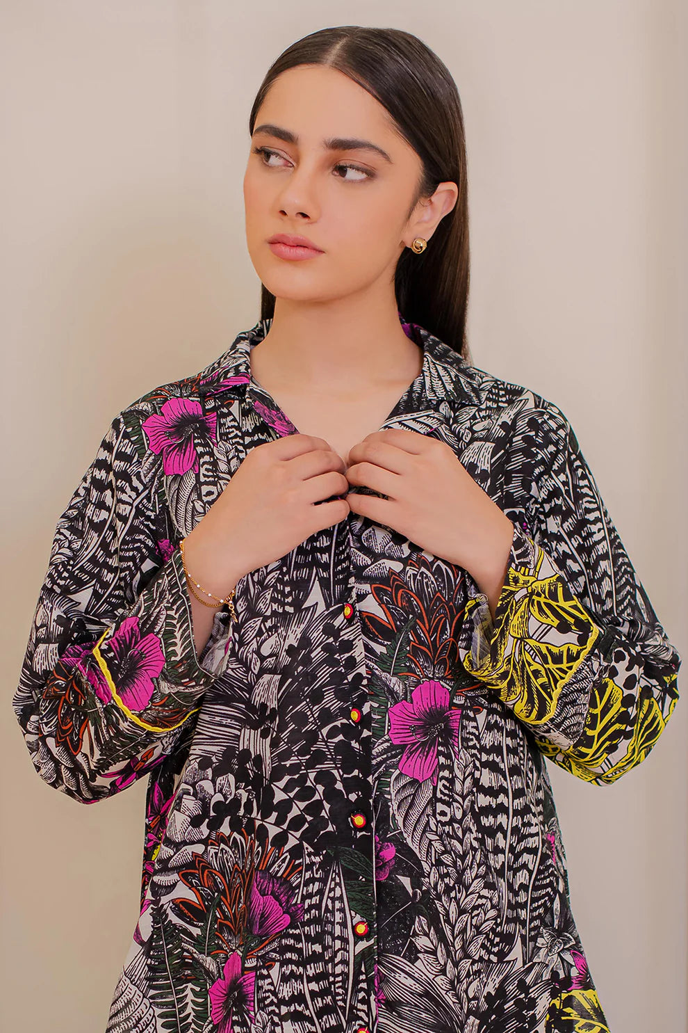 Zellbury Printed Long Shirt