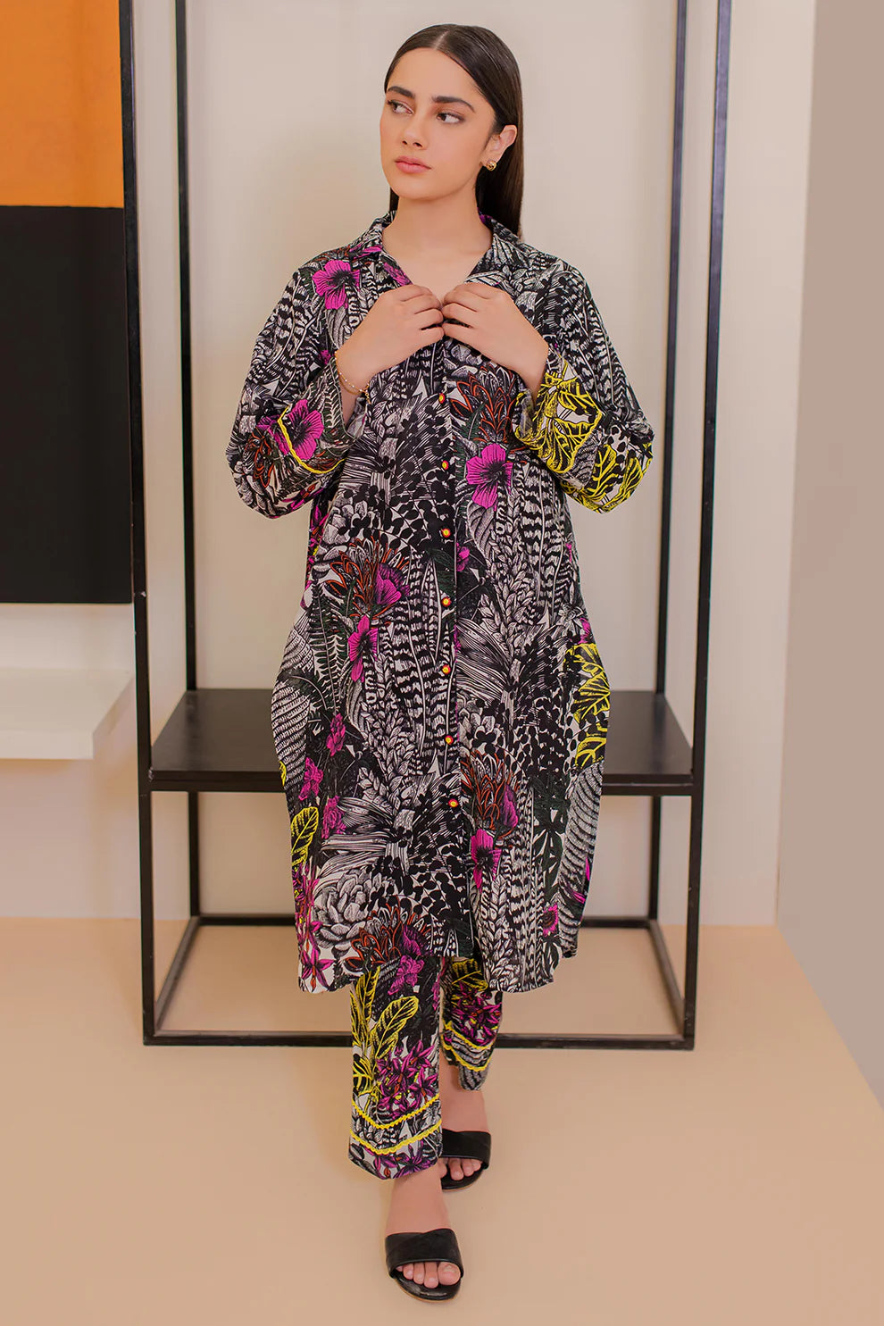 Zellbury Printed Long Shirt