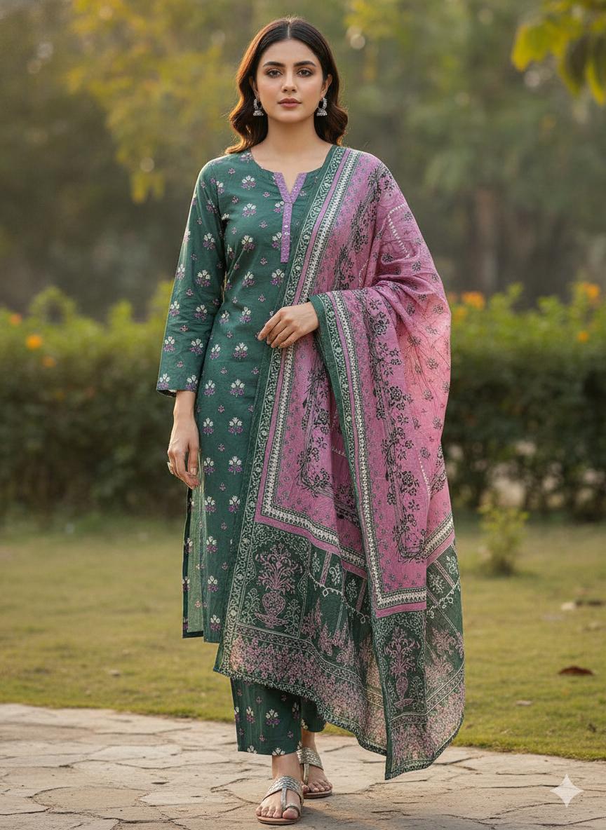 Waniya 3-Piece Printed Suit