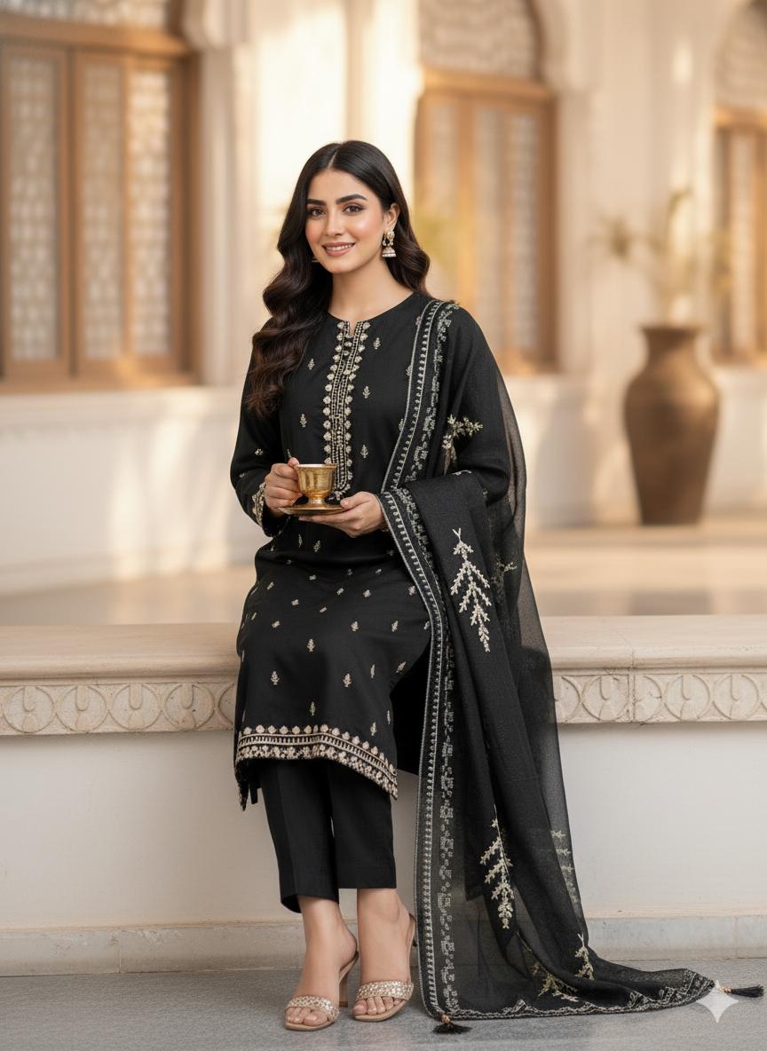 Khaadi 3-Piece Embroidered Suit