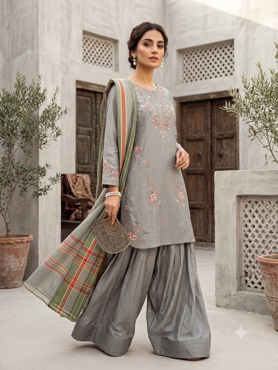 Ethnc 3-piece Embroidered Suit