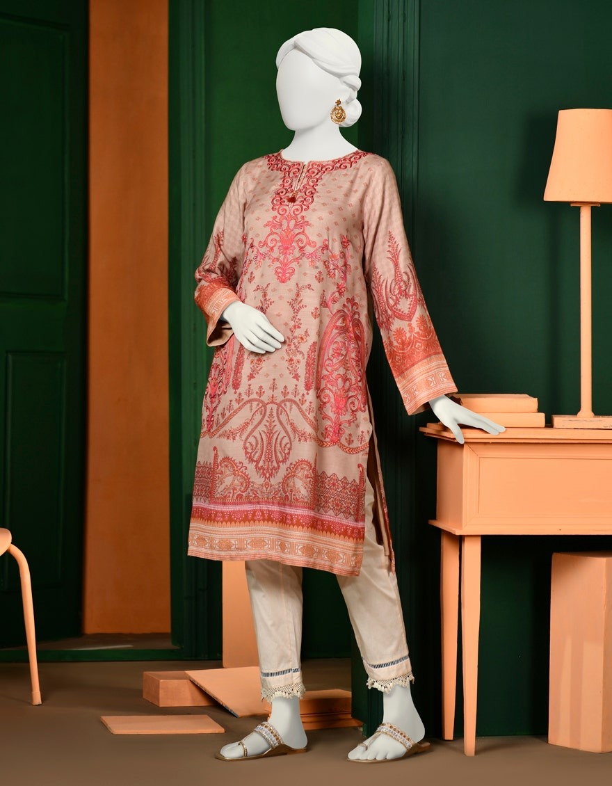 J. PEACH EMBRIDERED KURTI
